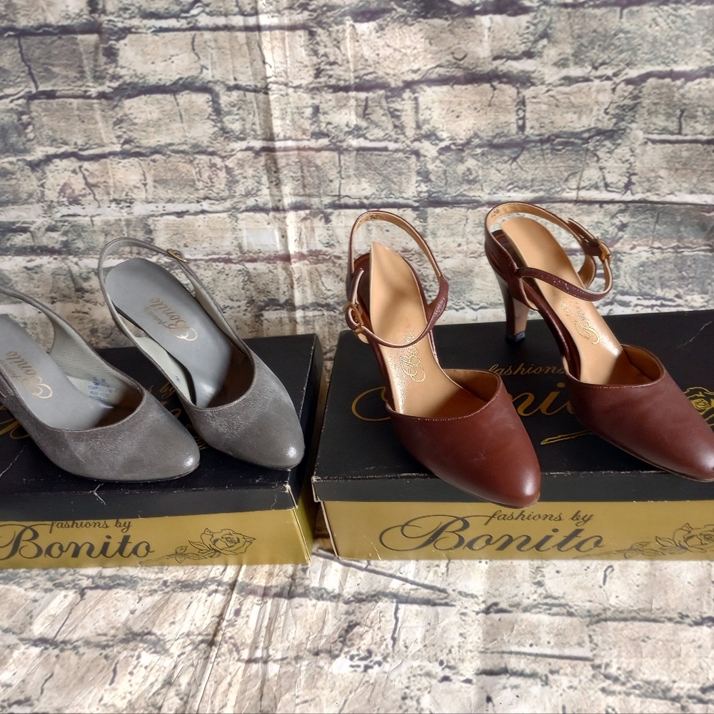 Women's Heels in Brown and Gray
